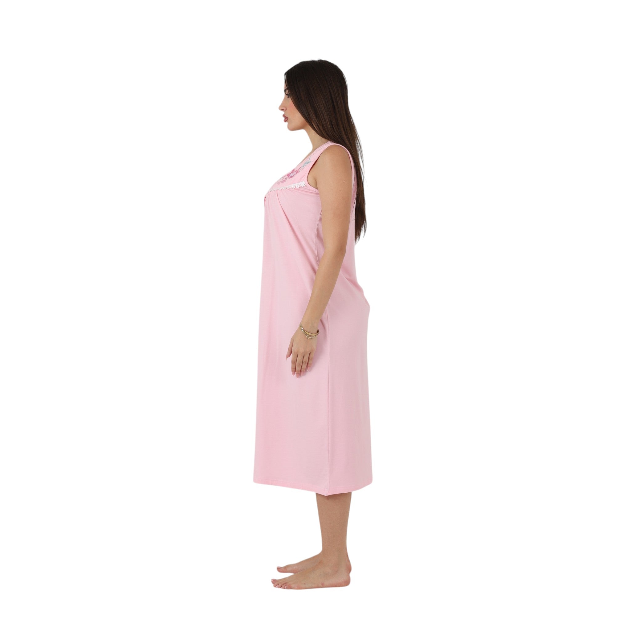 Floral Embroidered Lace Nightgown