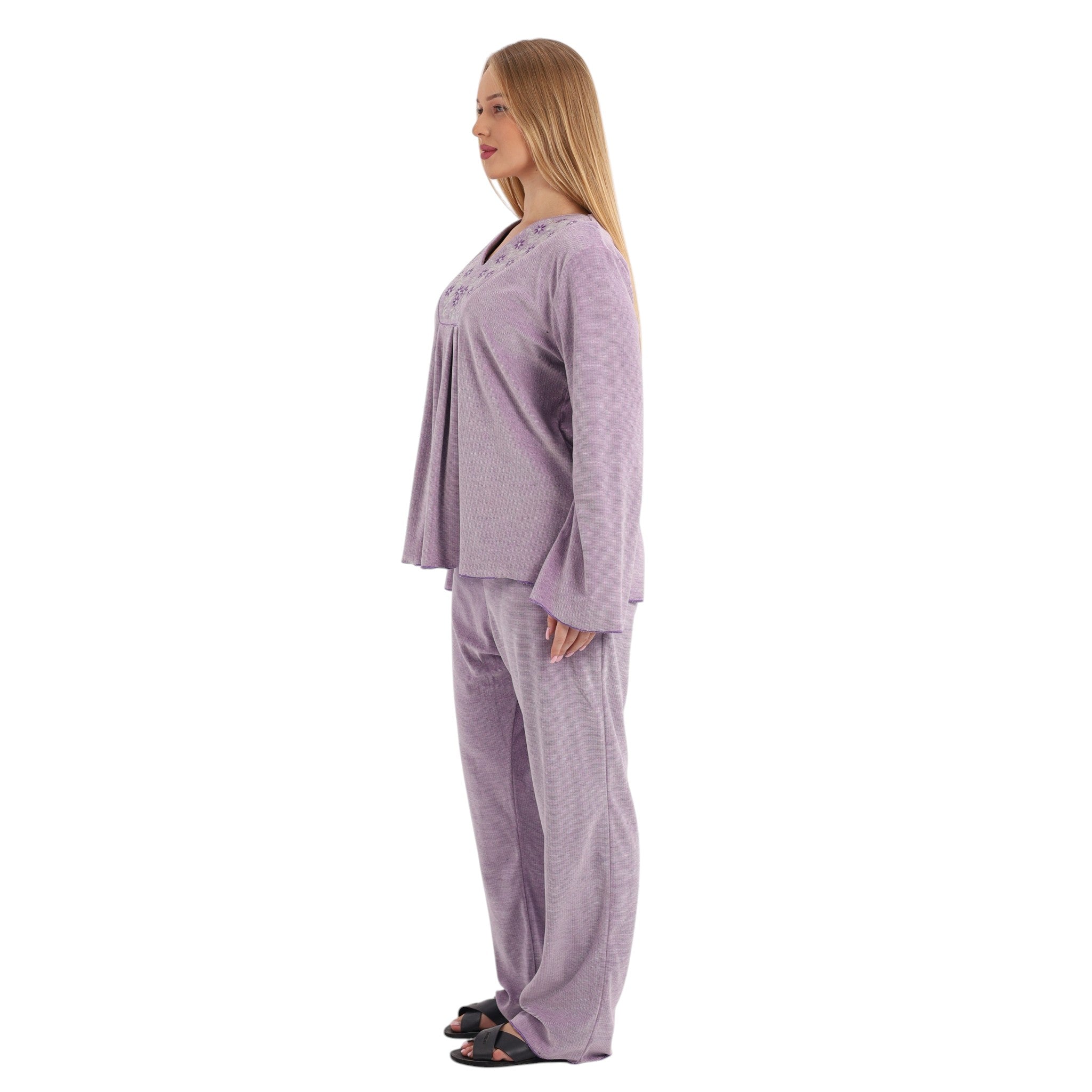Viola Embroidered Pajama Set  | FW26