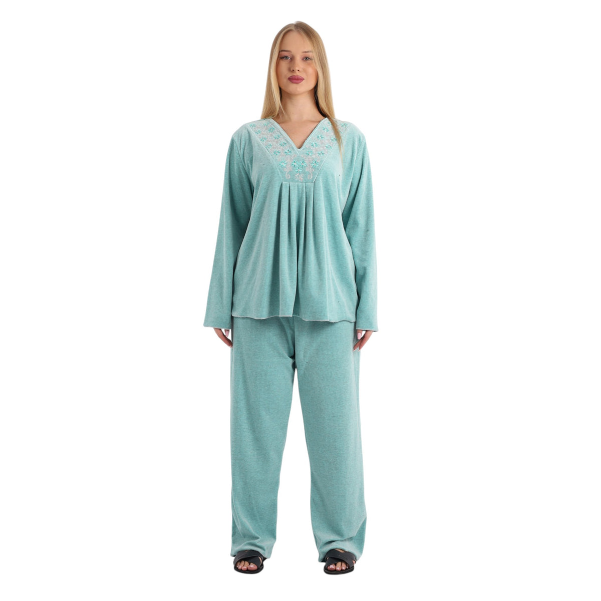 Viola Embroidered Pajama Set  | FW26
