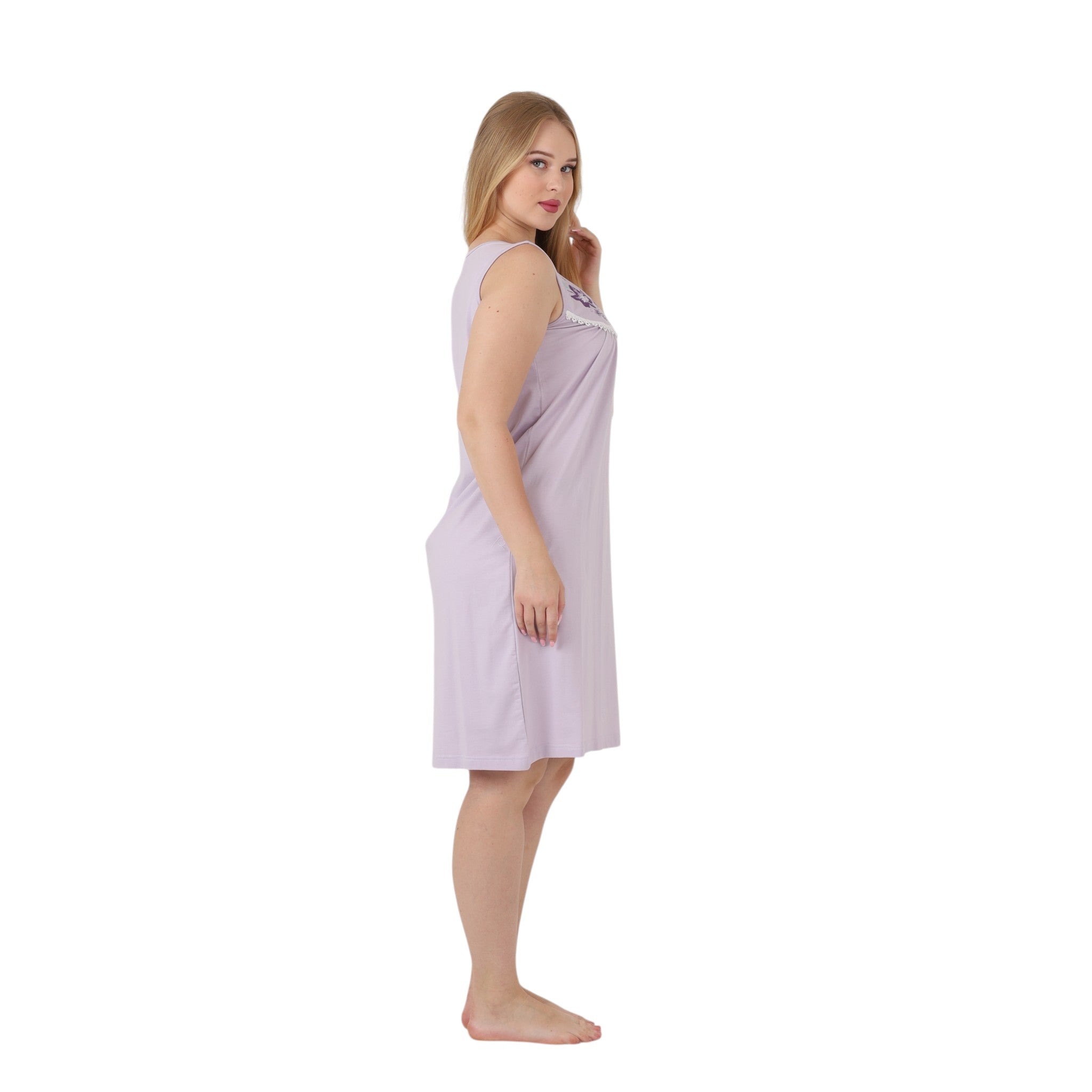Floral Embroidered Lace Nightgown