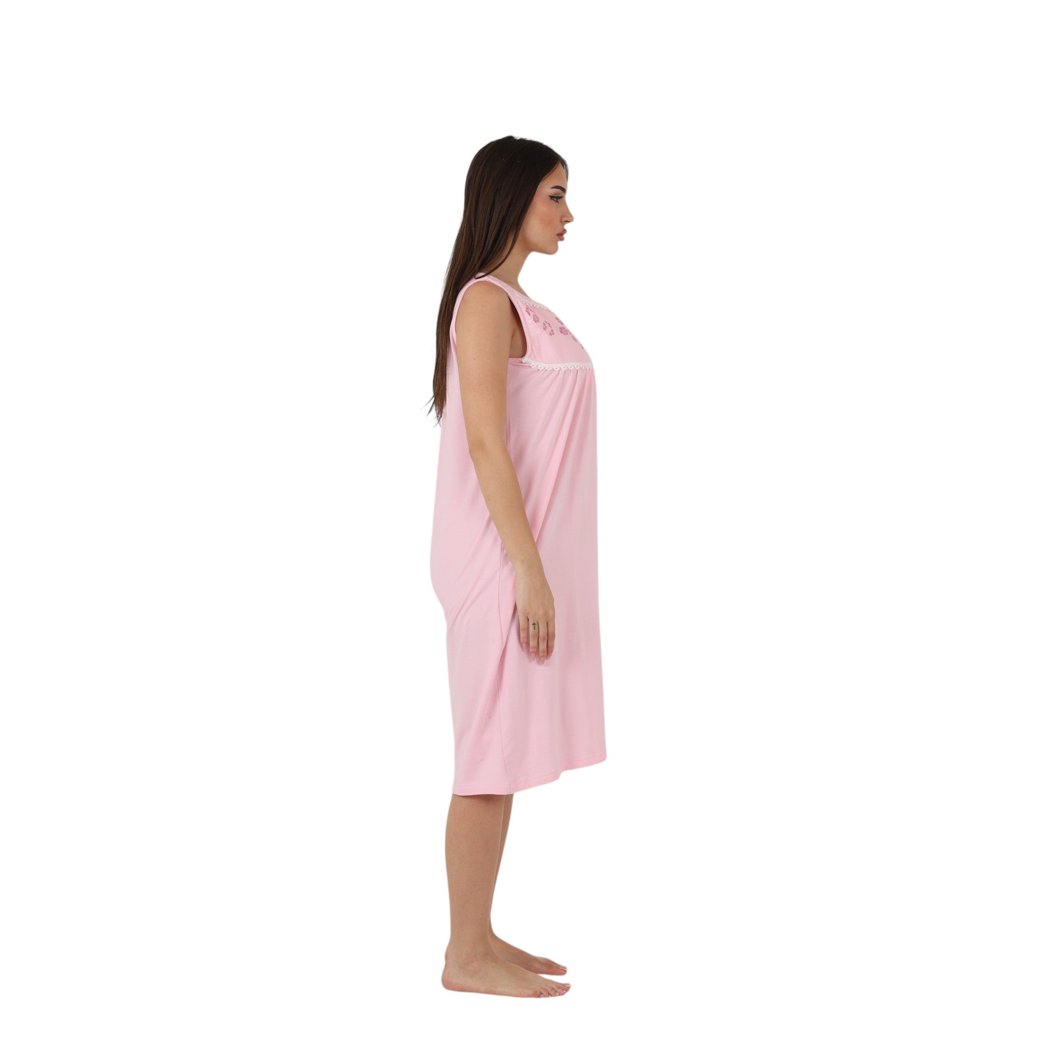 Floral Embroidered Lace Nightgown
