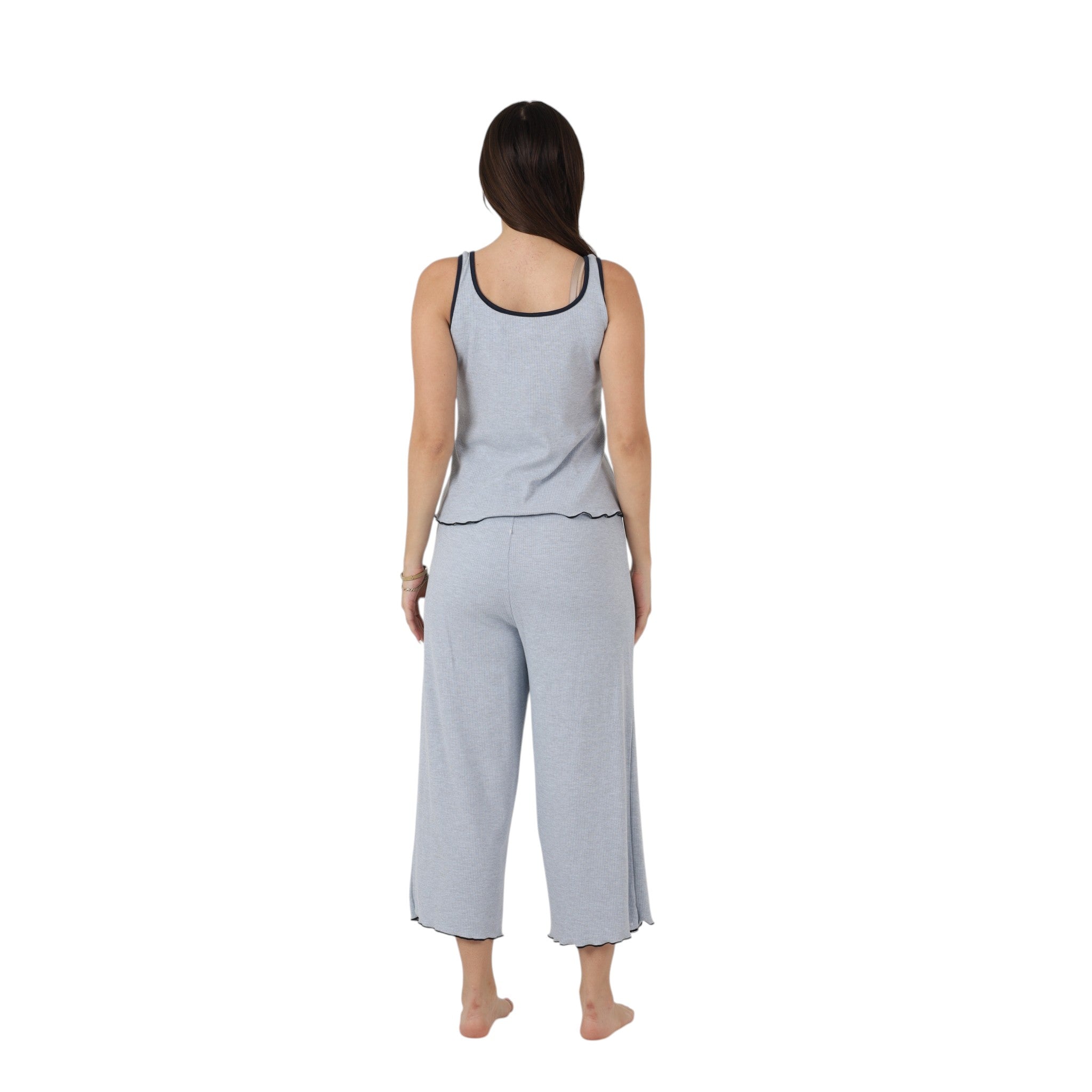 Modern Button Capri Pajama Set