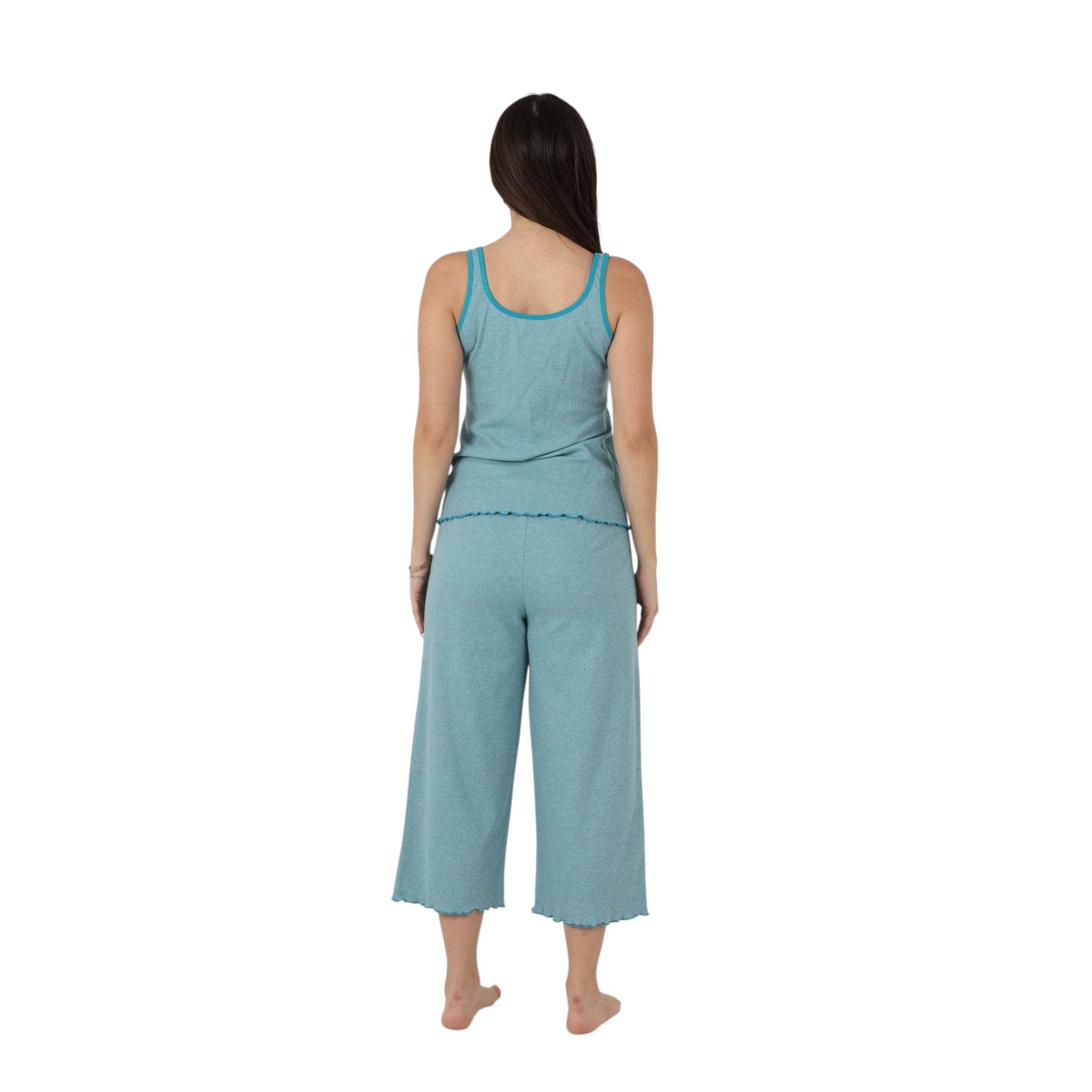 Modern Button Capri Pajama Set