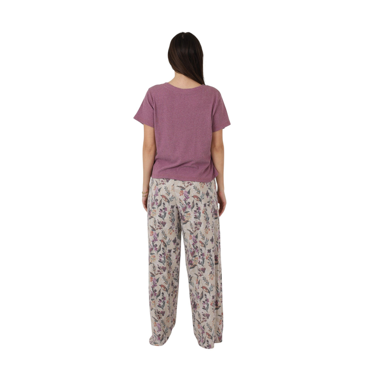 Floral Wide-Leg Pajama Set