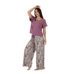 Floral Wide-Leg Pajama Set