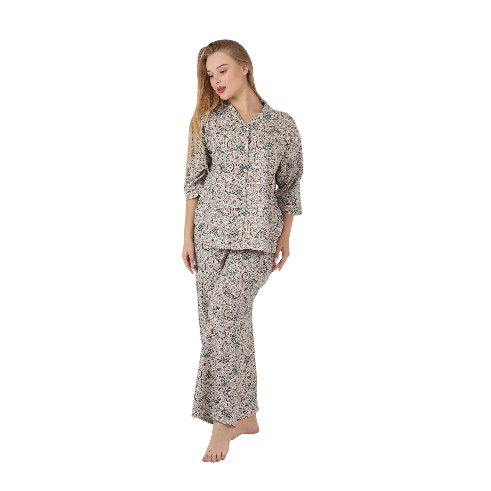 Classic Paisley Button-Up Pajama