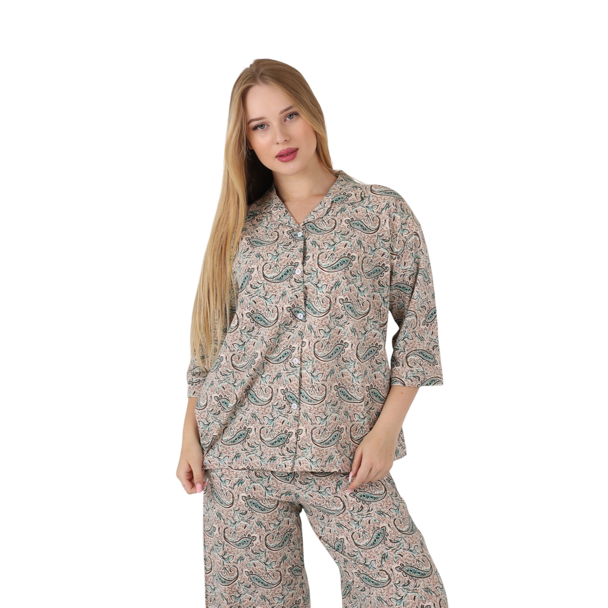 Classic Paisley Button-Up Pajama