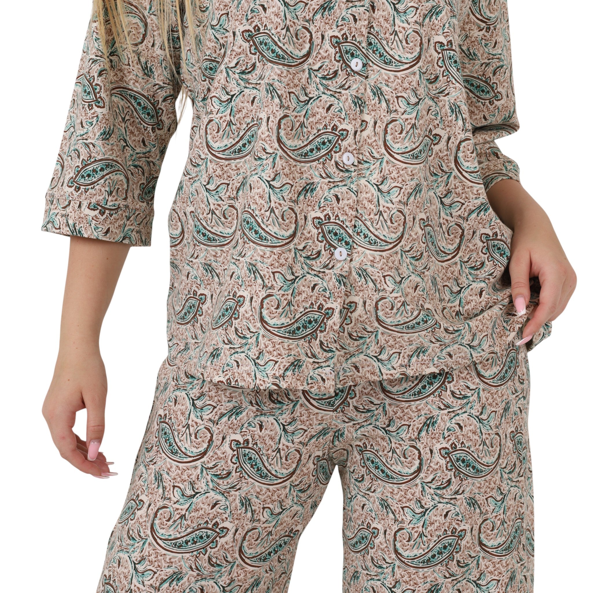 Classic Paisley Button-Up Pajama