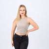 Cotton Ribbed Sleeveless Crop Top – Casual Fitted Tank for Women