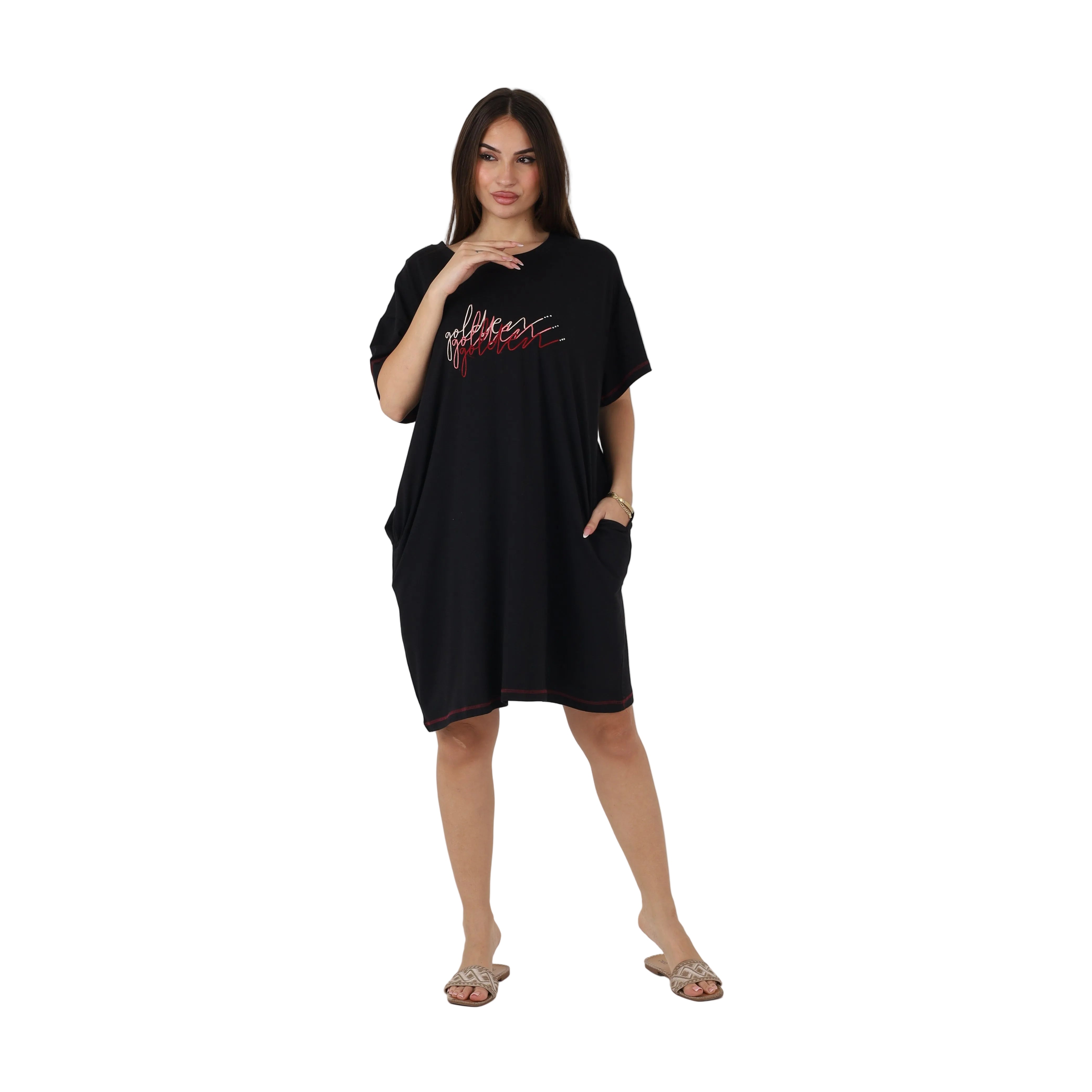 Casual Embroidered Nightgown