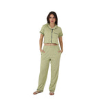 Elegant Buttoned Cotton Pajama Set