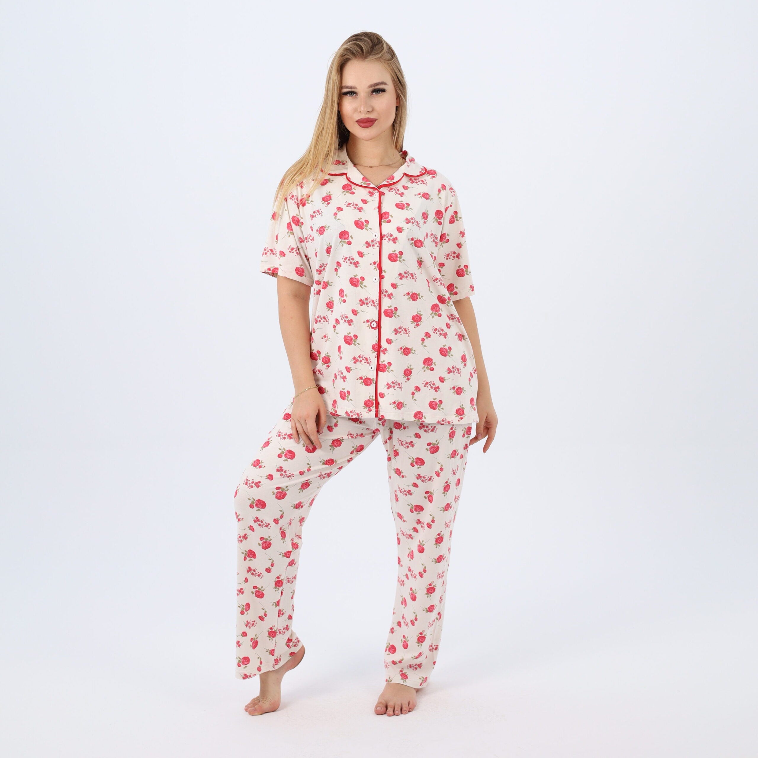 Floral Cotton Pajama Set