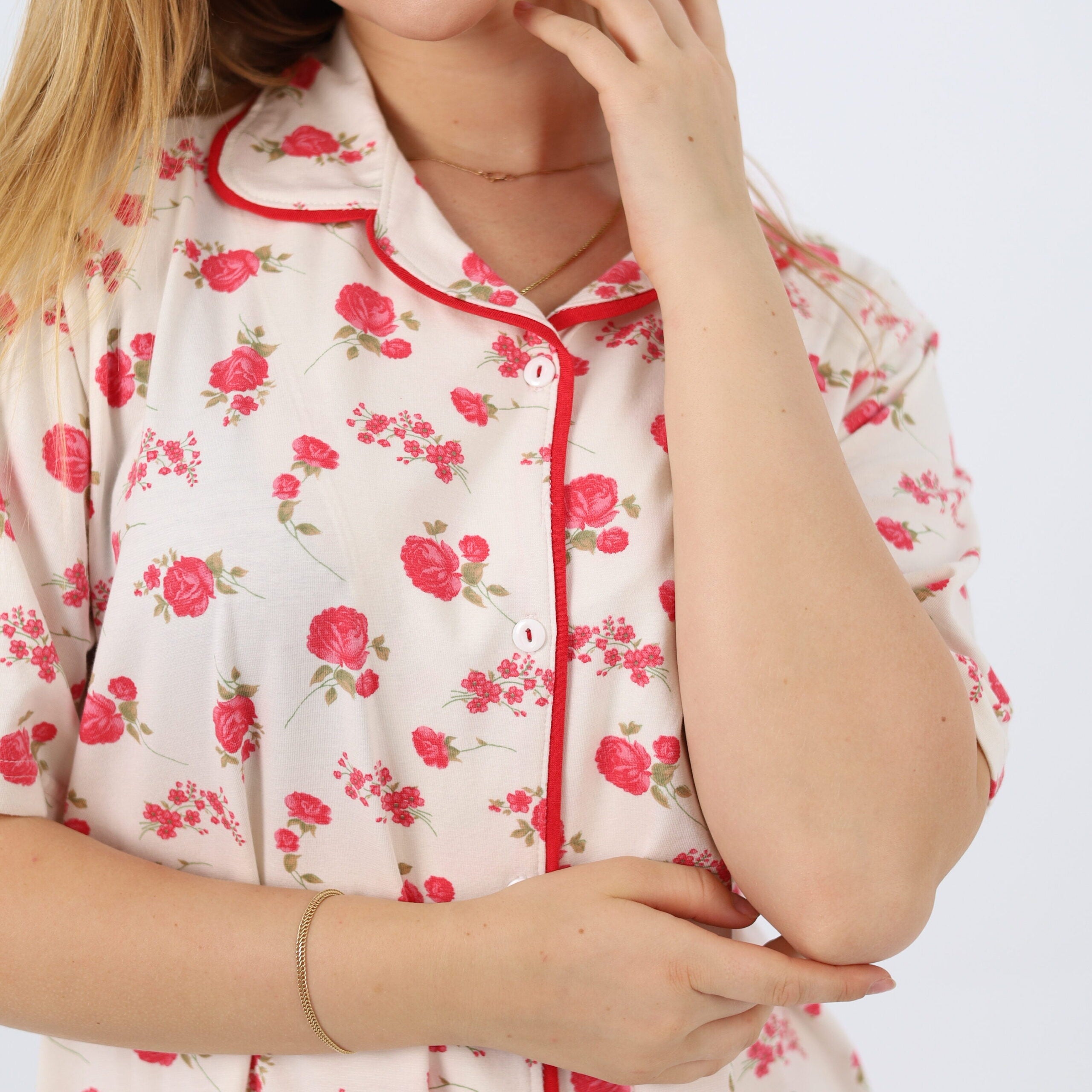 Floral Cotton Pajama Set