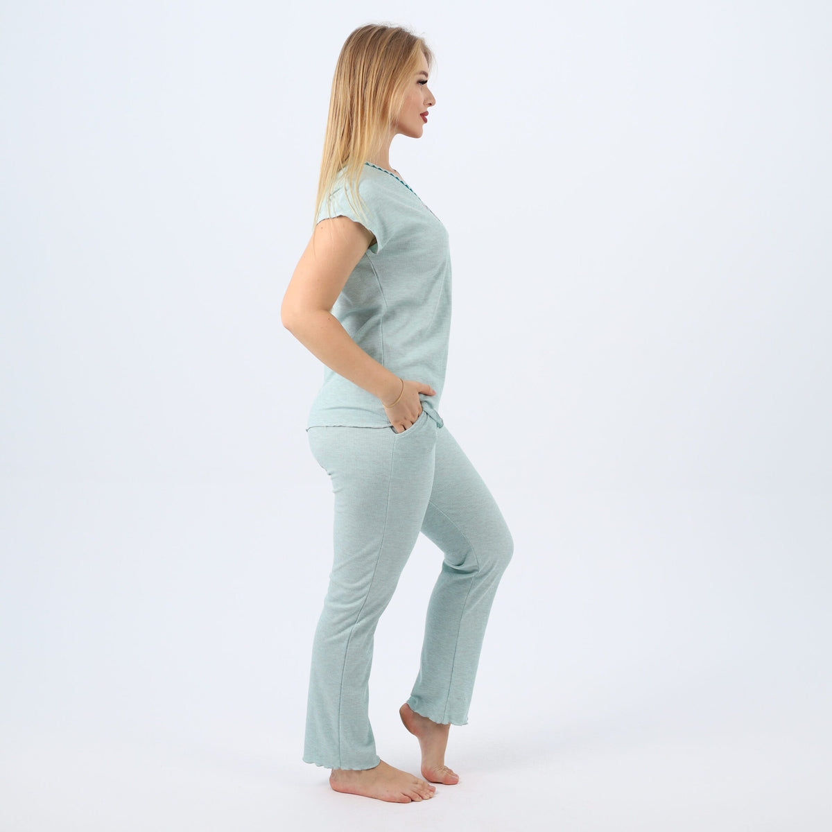 Cotton Embroidered Pajama Set
