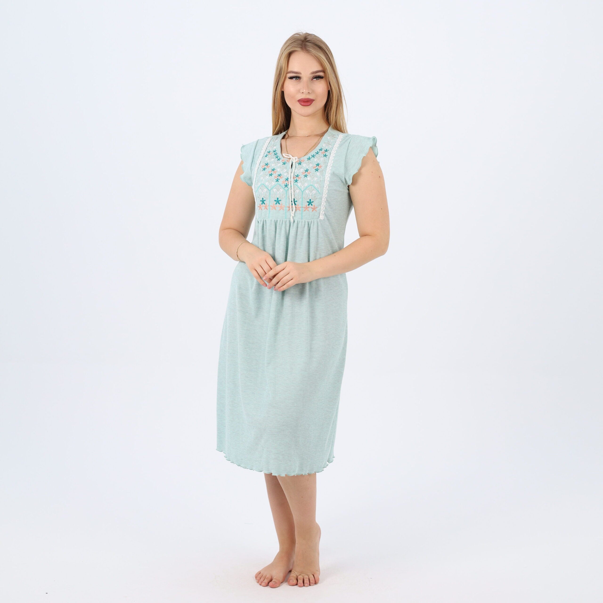 Whispering Blossoms Cotton Nightgown