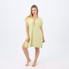 Women's Cotton V-Neck Nightgown with Delicate Embroidery - Soft and Comfortable