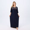 Embroidered cotton maxi nightgown