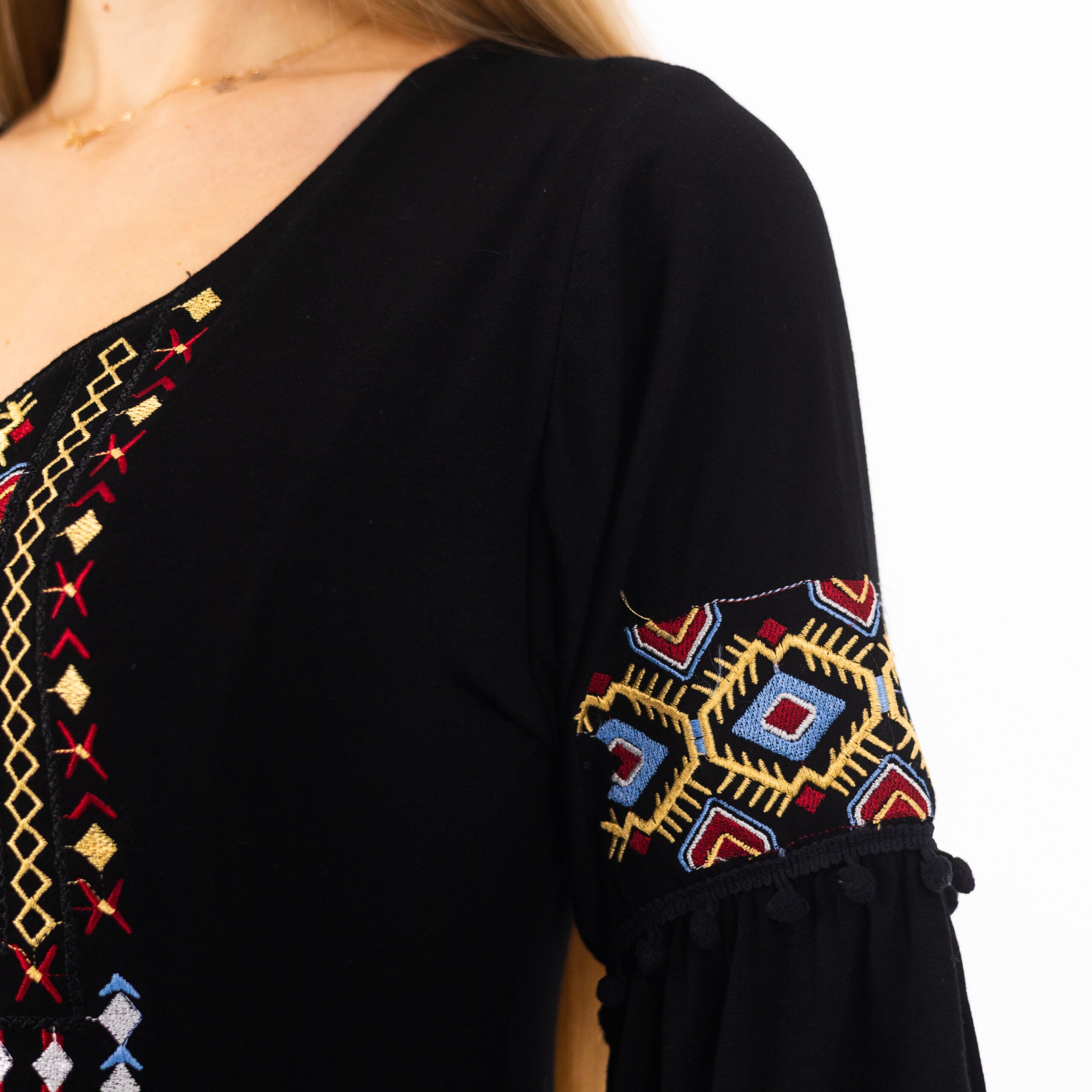Embroidered Elegance: 100% Cotton Nightdress