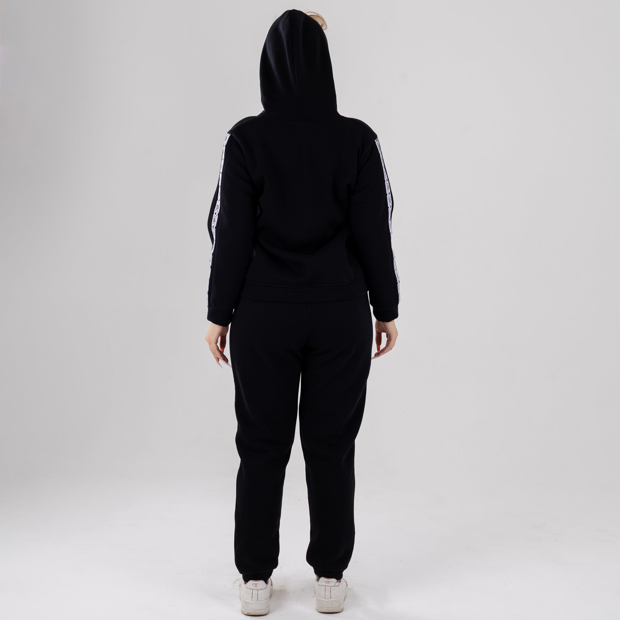 Women's Black Hoodie Tracksuit – Stylish, Cozy & Sporty