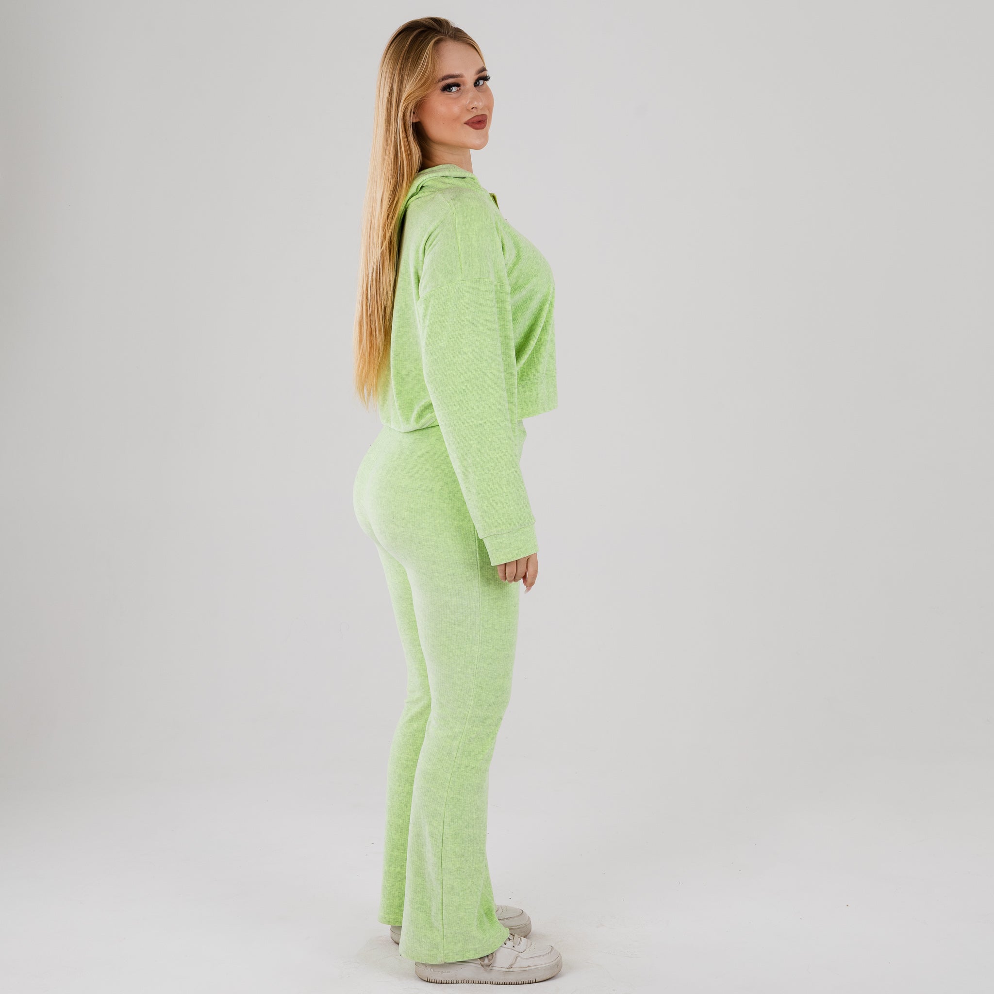 Casual Zip Pajama Lounge Set