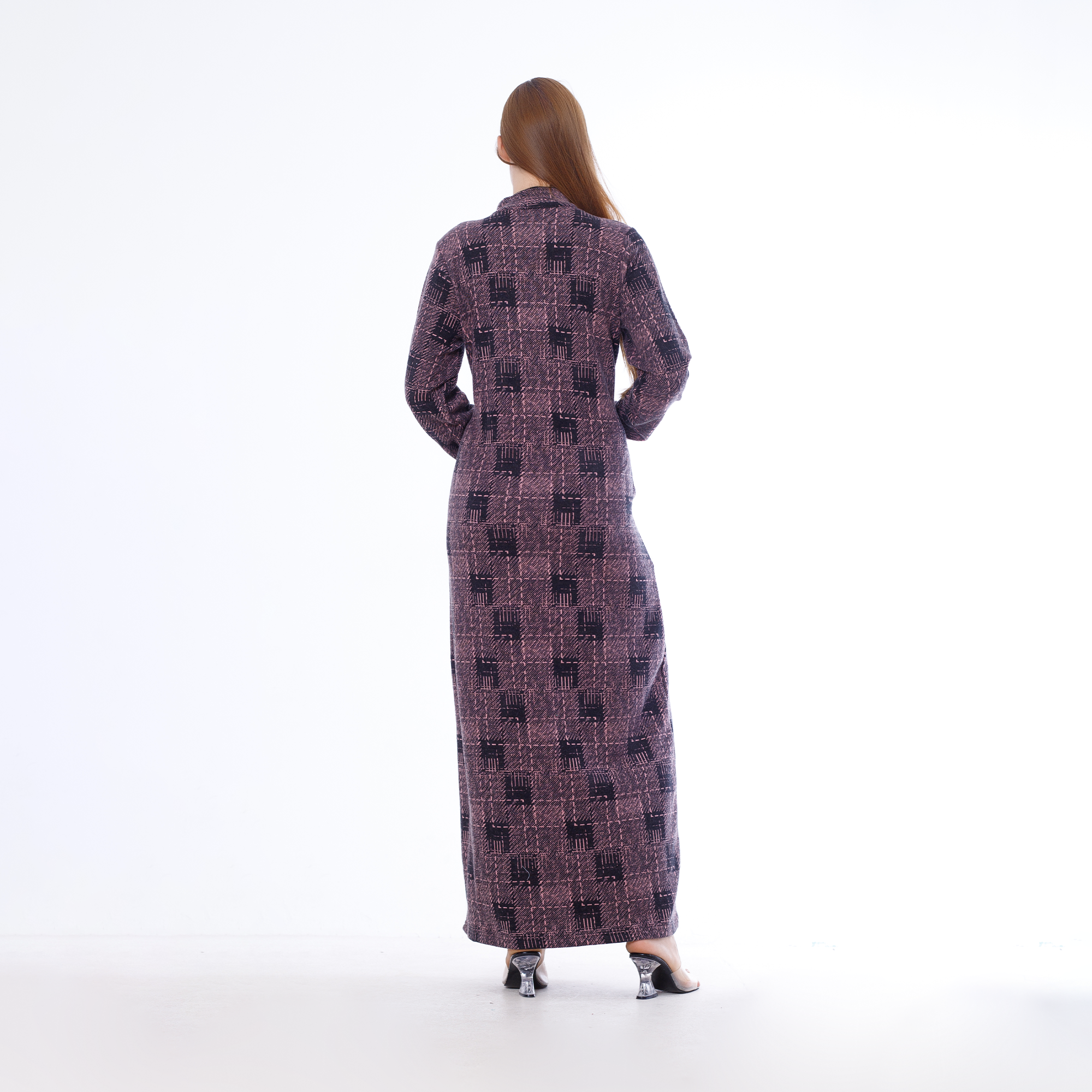 Classic Checkered Embroidered Abaya