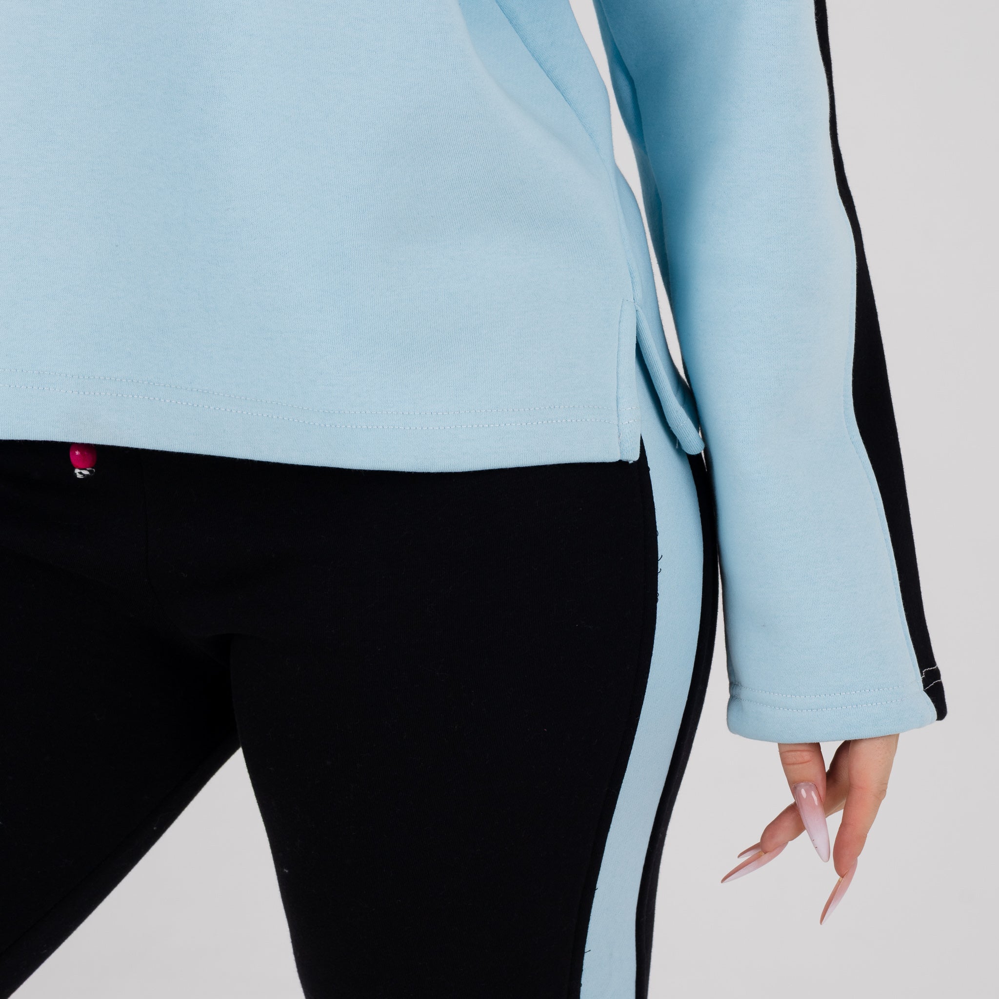 Women's 2-Piece Lounge Set - "Baby It's Cold Outside" Graphic Hoodie & Striped Leggings