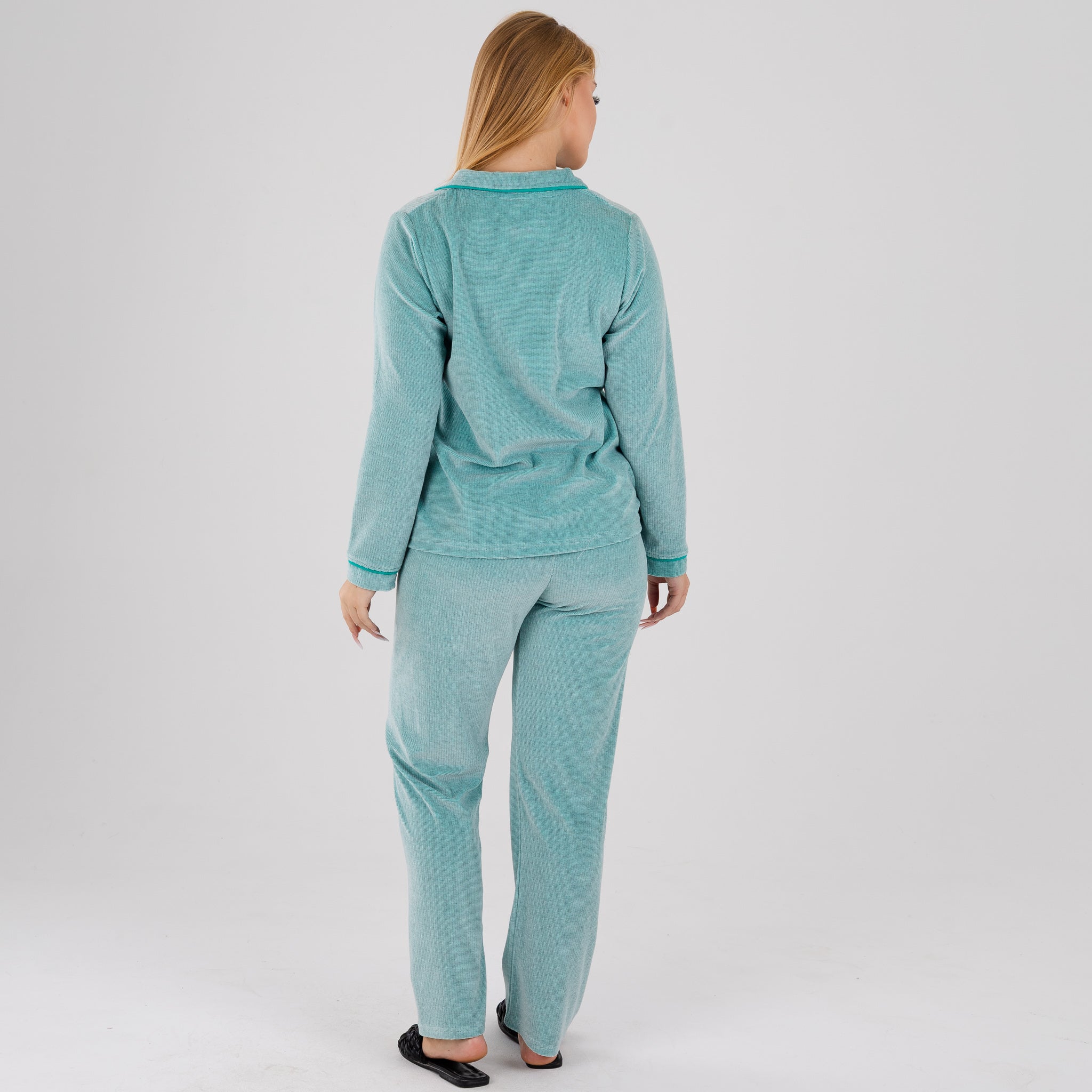 Women’s Soft Button-Down Pajama Set – Long Sleeve Lounge Wear