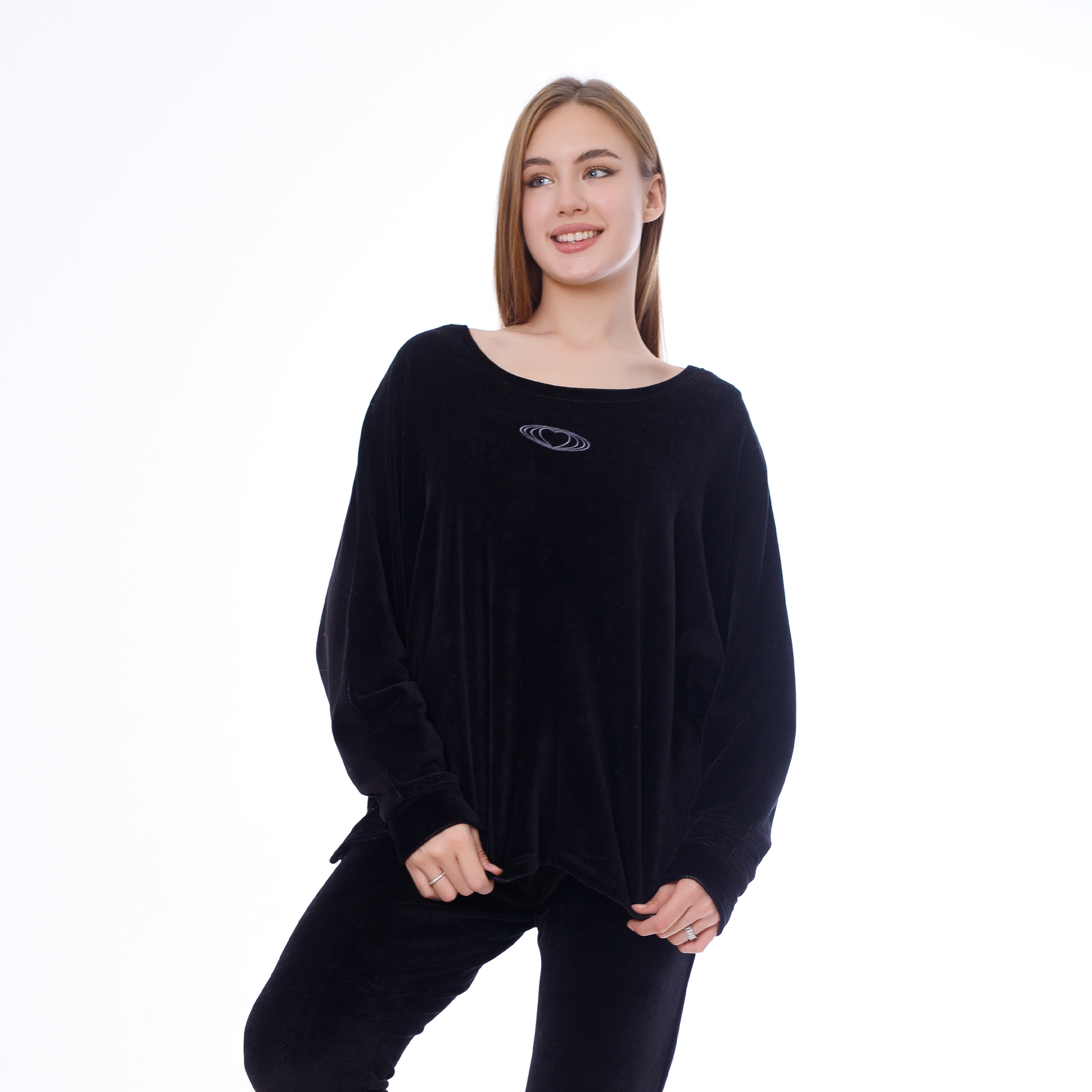 Embroidered Winter Pajama – Cozy Oversized Comfort for All Occasions