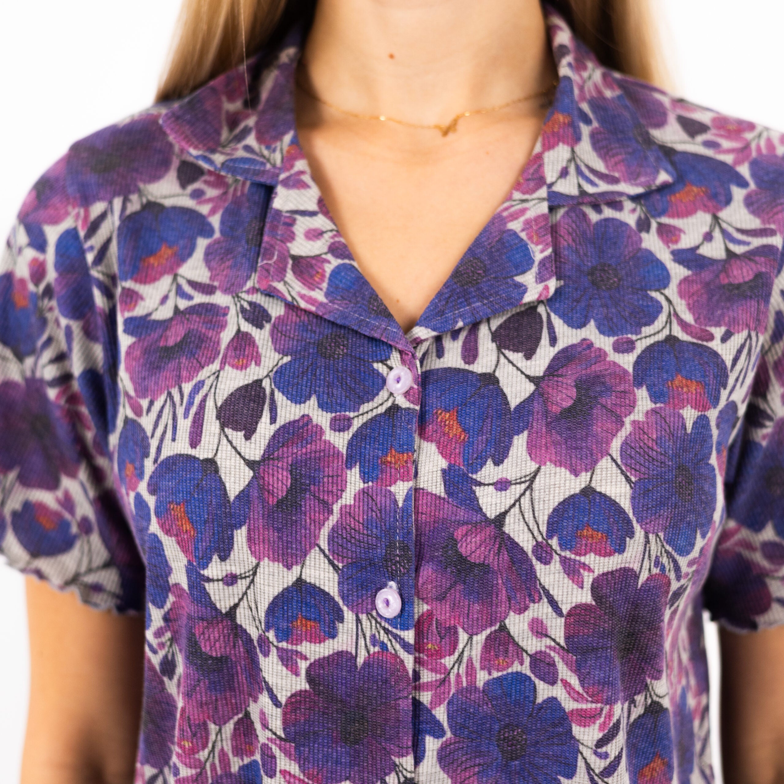 Classic Purple Printed Hot Short