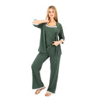 3 pcs Pajama Set + Robe