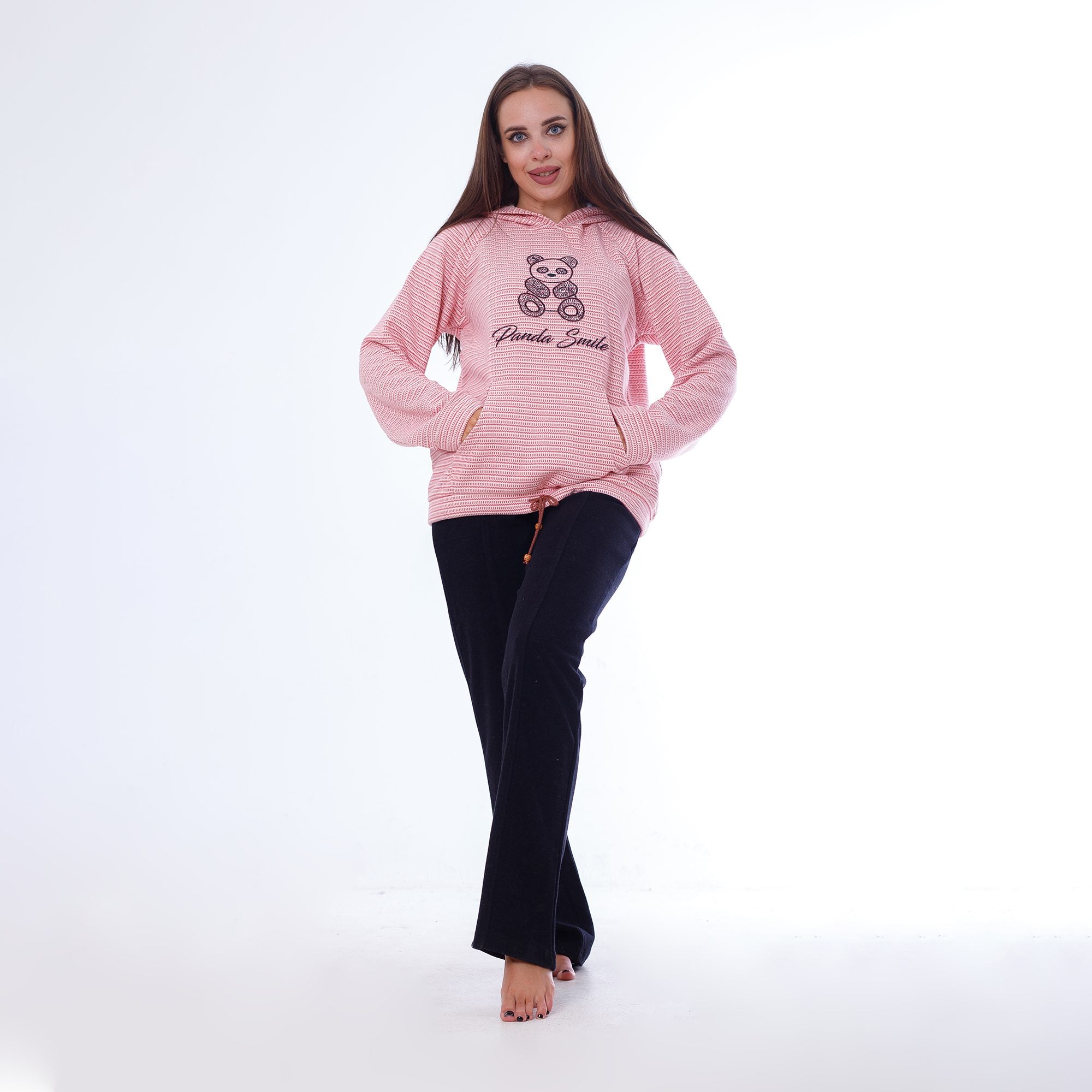 Winter Embroidered Milton Cotton Pajama Set