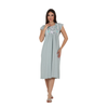 Embroidered Tie-Neck Nightgown