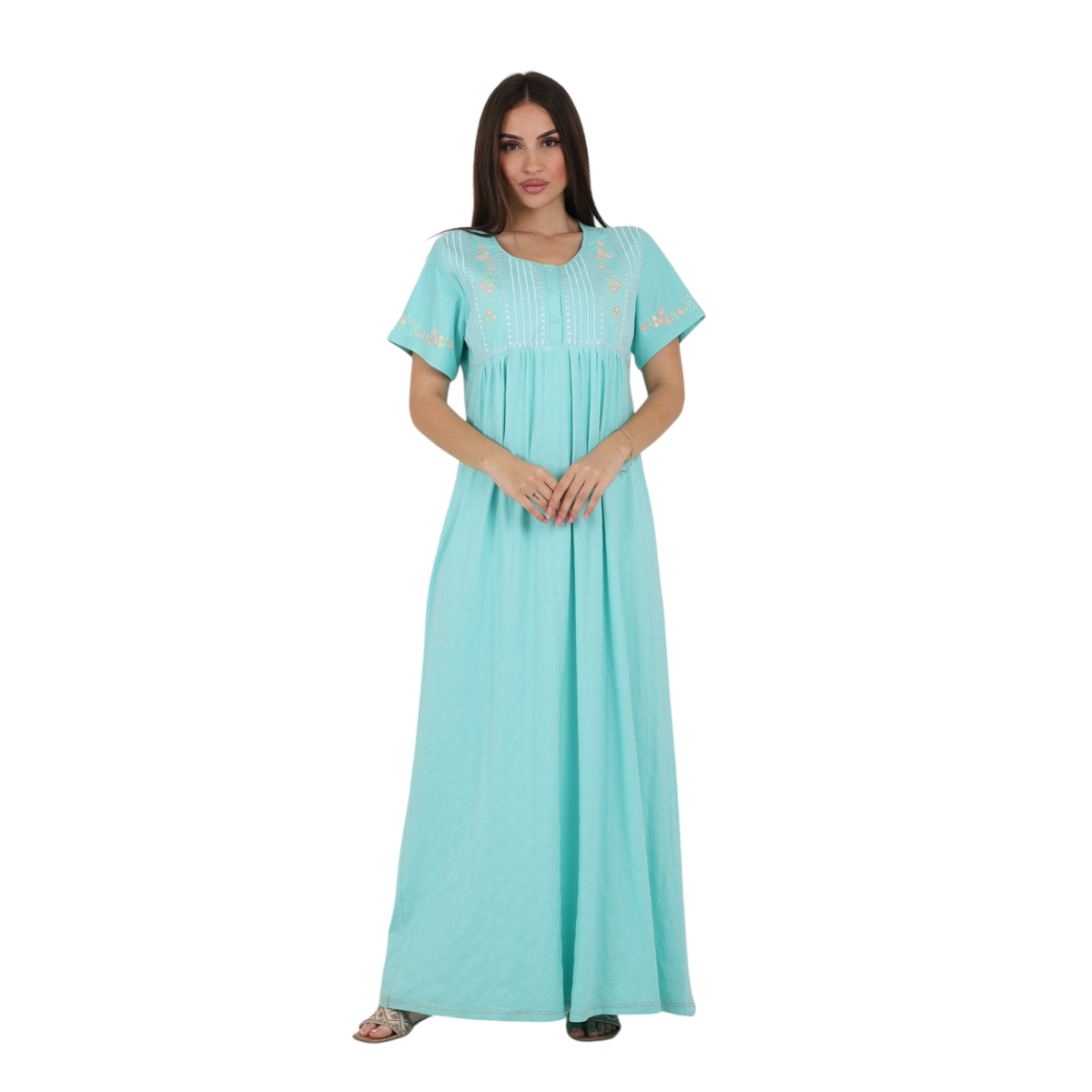 Embroidered Pleated Abaya