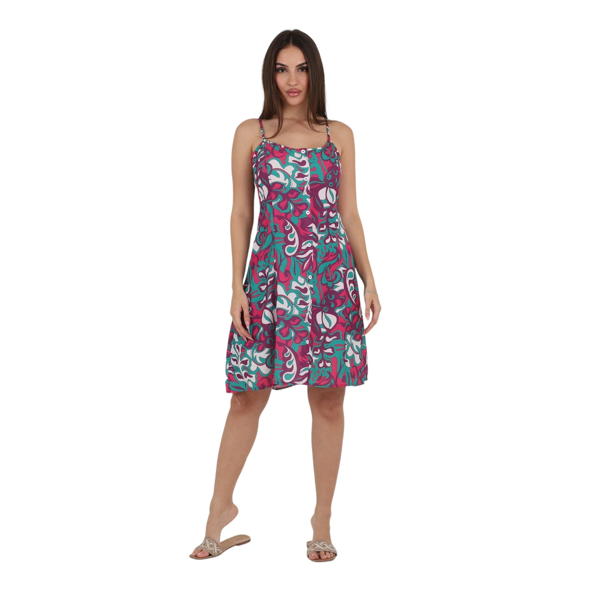 فستان شيفون مطبوع أنيق
