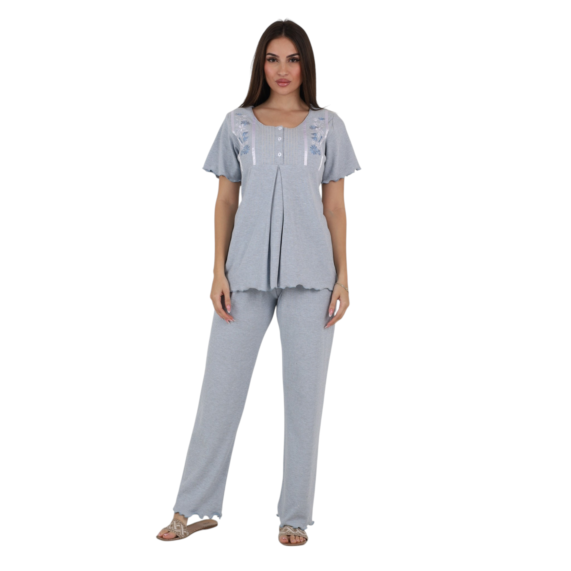 Plus Size Pajama Set (4XL–6XL) – Relaxed Comfort Fi