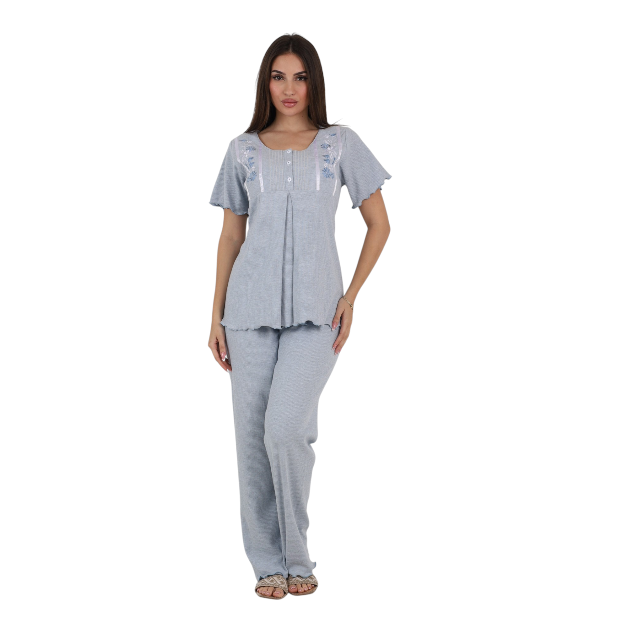 Plus Size Pajama Set (4XL–6XL) – Relaxed Comfort Fi