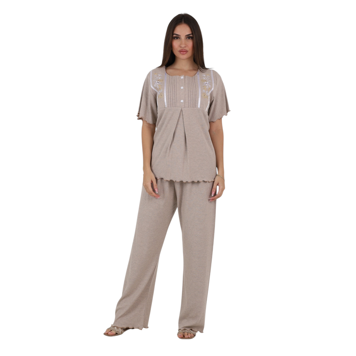 طقم بيجاما بمقاسات كبيرة (4XL–6XL) – مريح وواسع