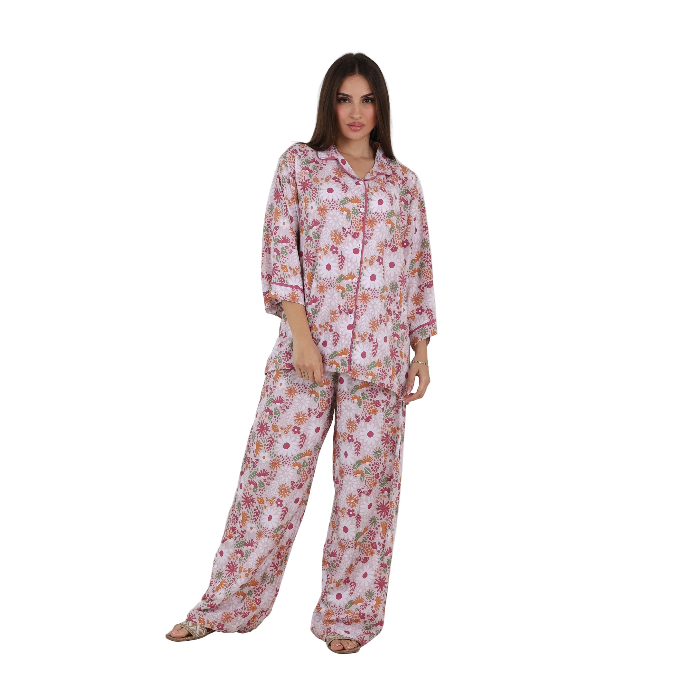Classic Printed Long Pajama Set