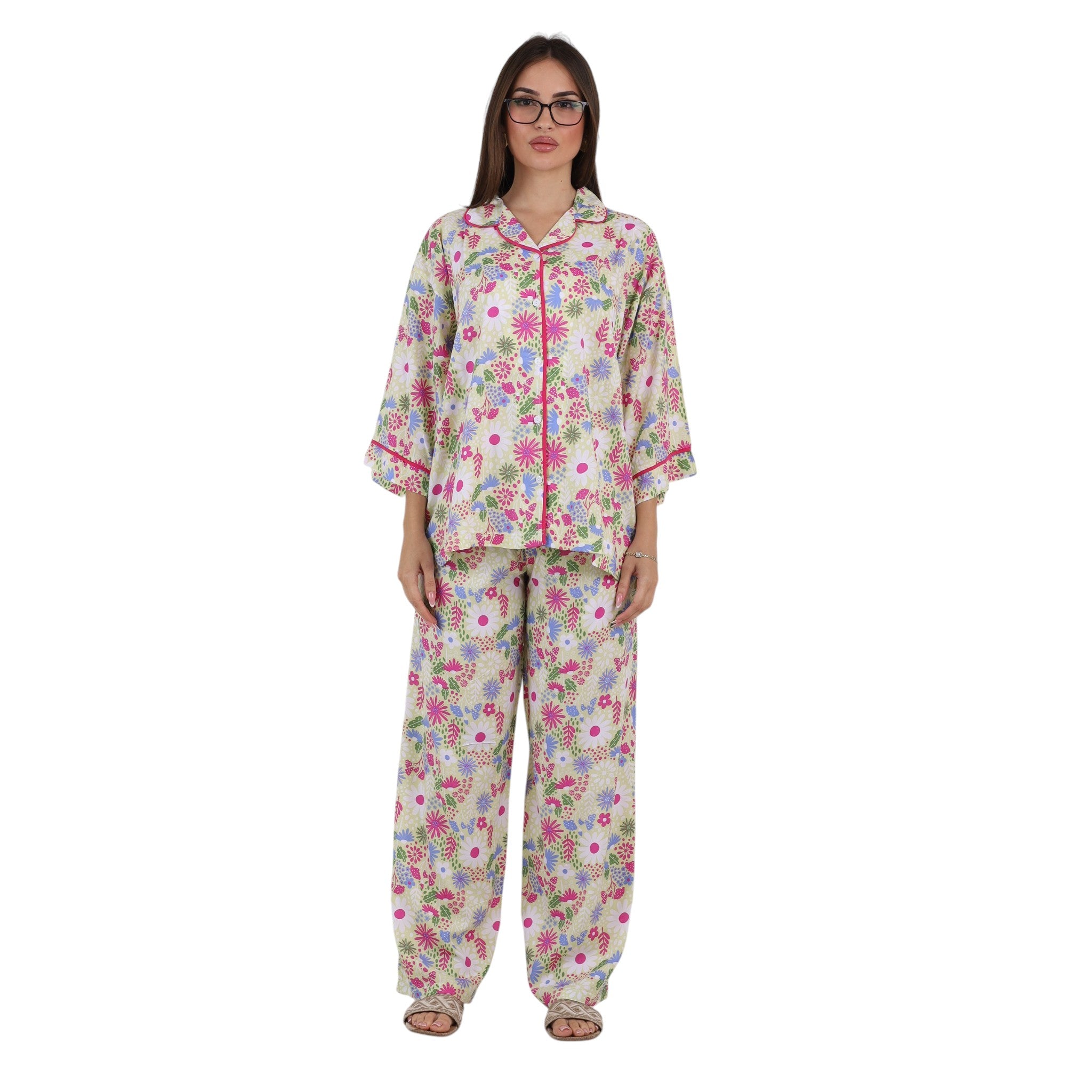 Classic Printed Long Pajama Set