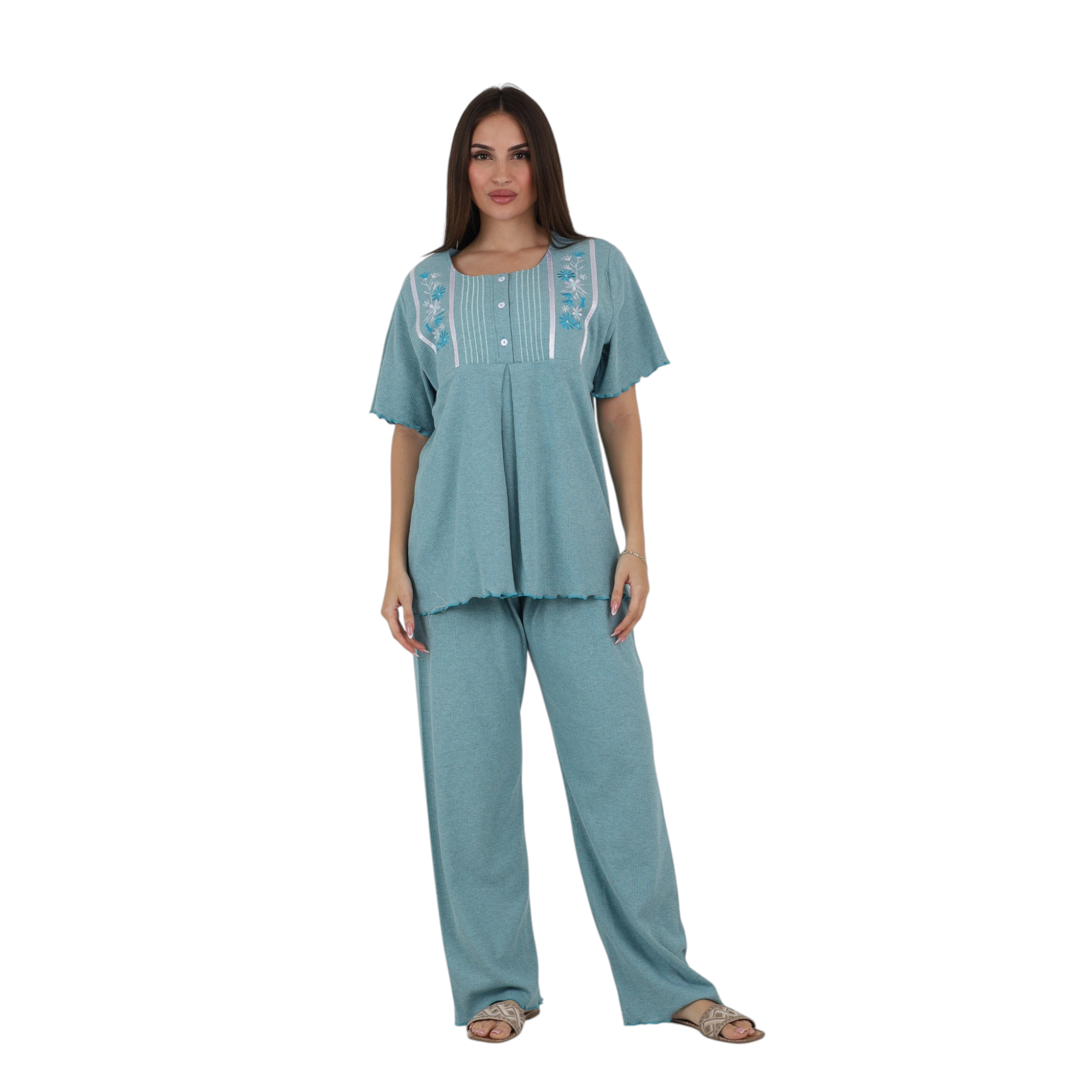 Plus Size Pajama Set (4XL–6XL) – Relaxed Comfort Fi