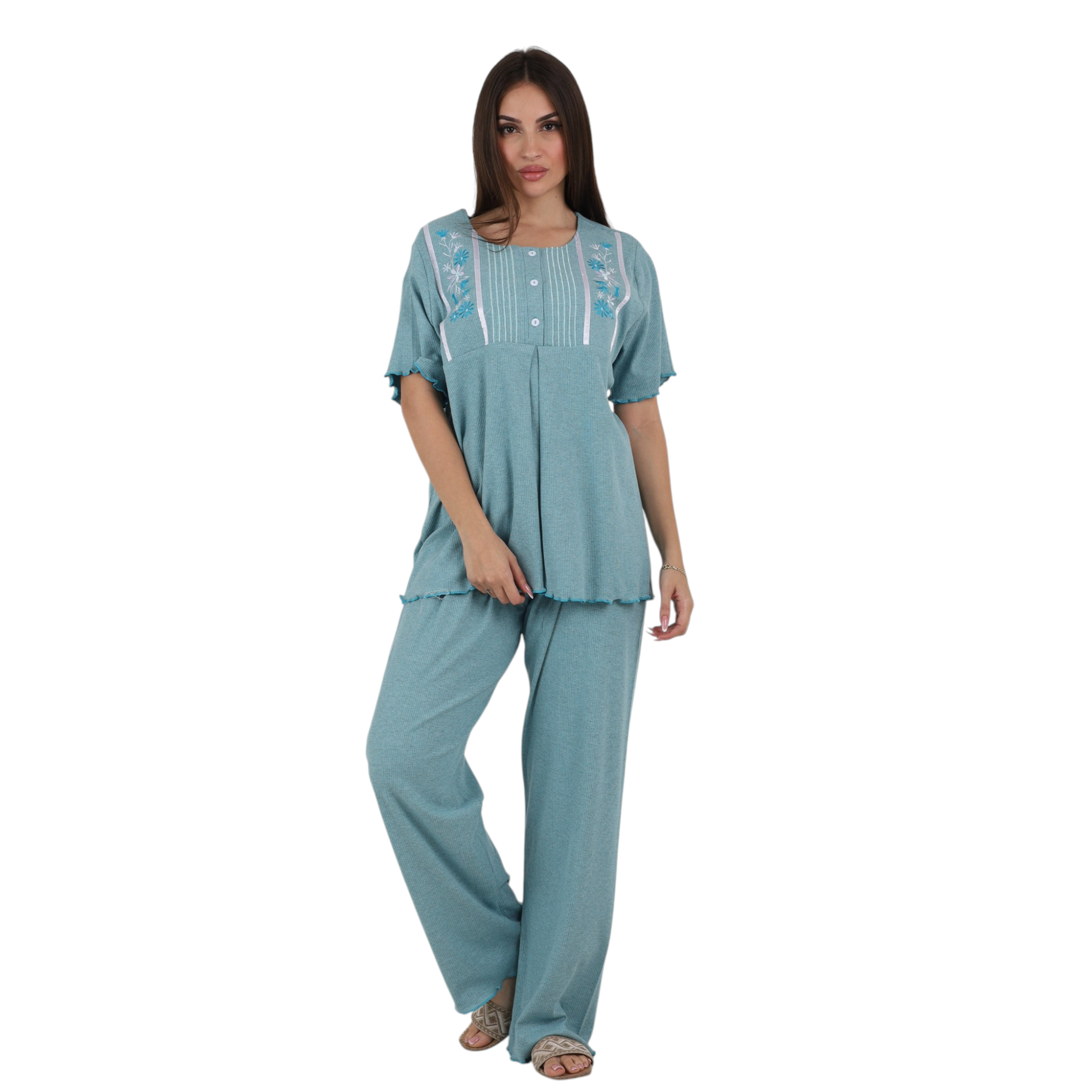 Plus Size Pajama Set (4XL–6XL) – Relaxed Comfort Fi
