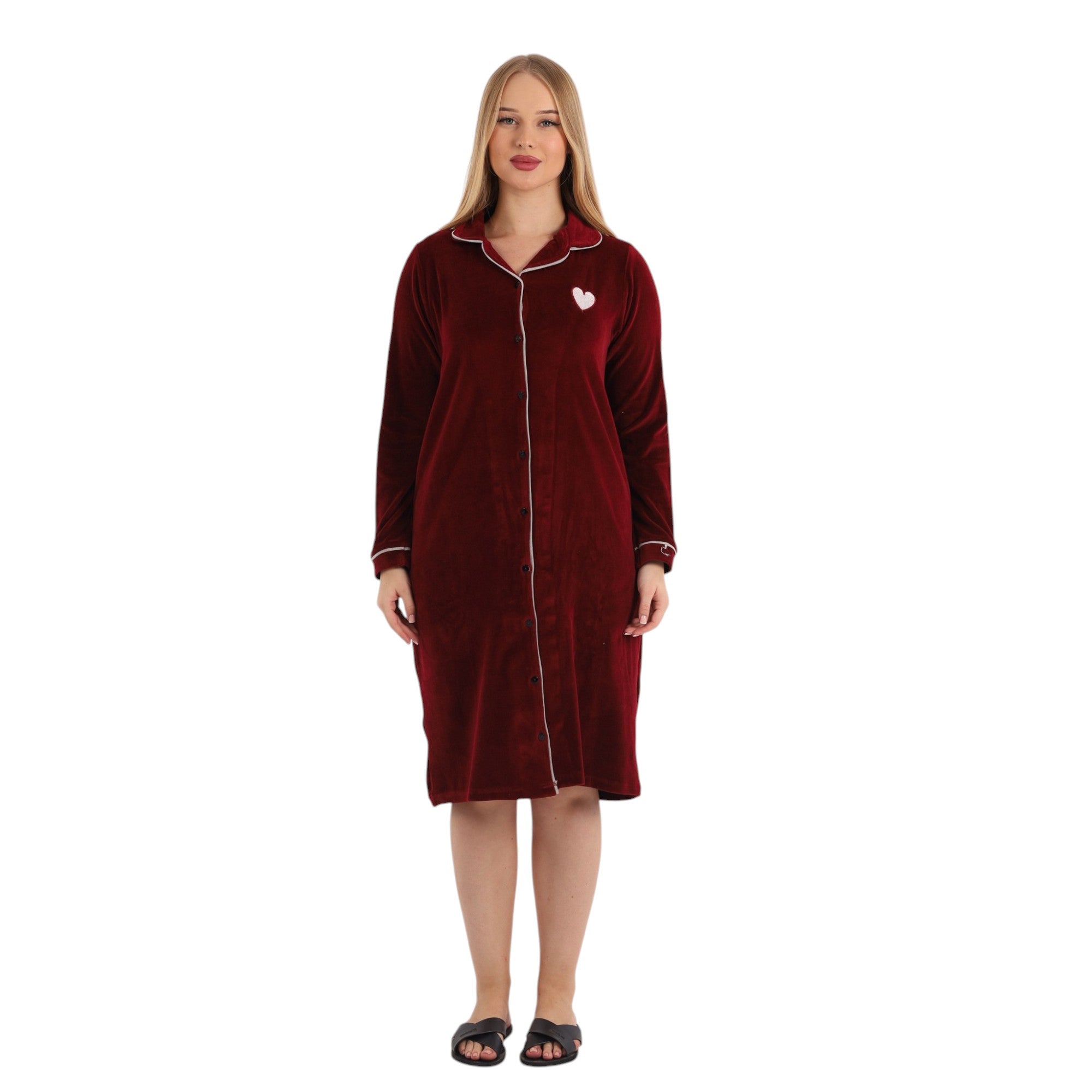 Classic Buttoned Trim Nightgown | FW26