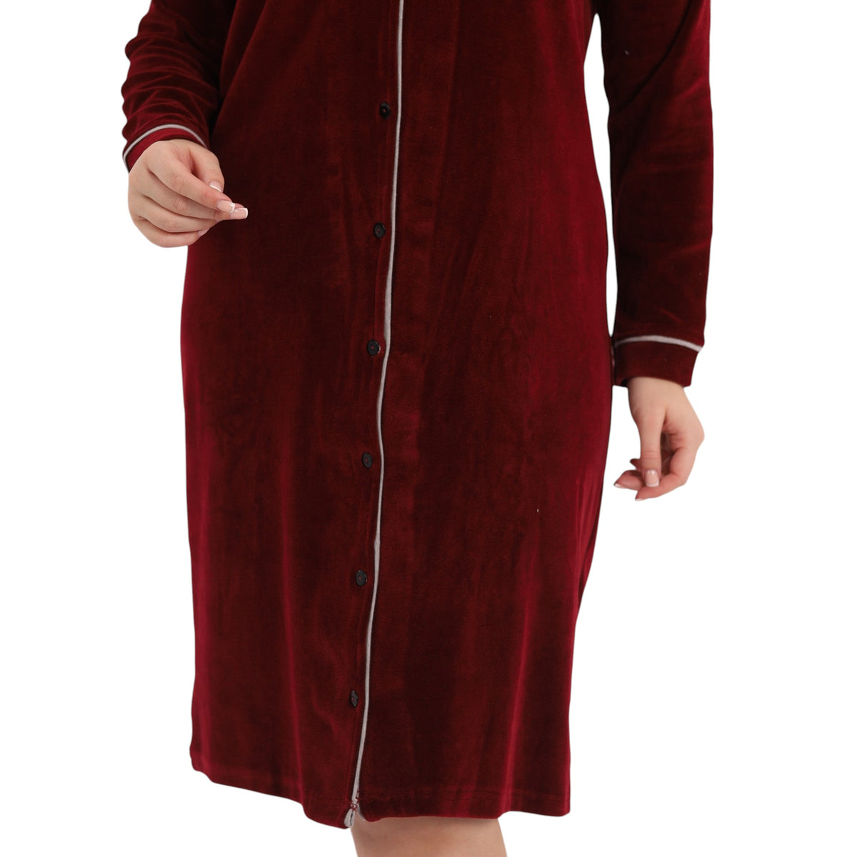 Classic Buttoned Trim Nightgown | FW26