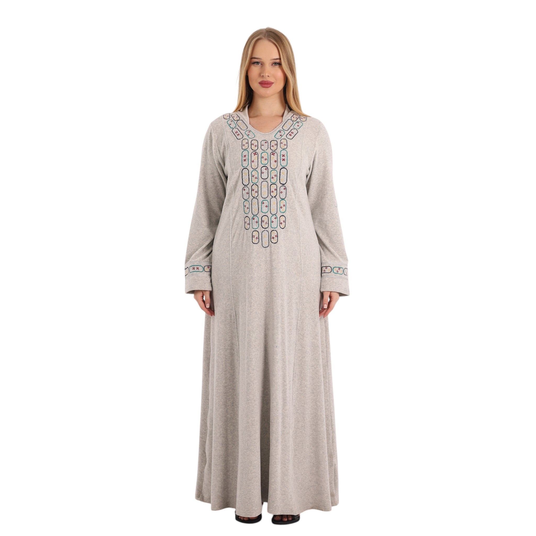 Noura Geometric Detail Abaya | FW26