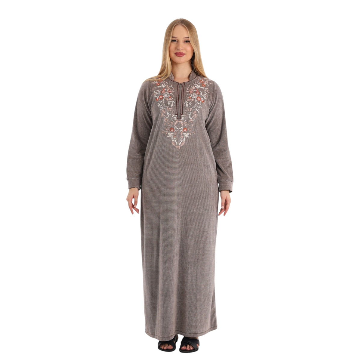 Farida Floral Detail Abaya  | FW26