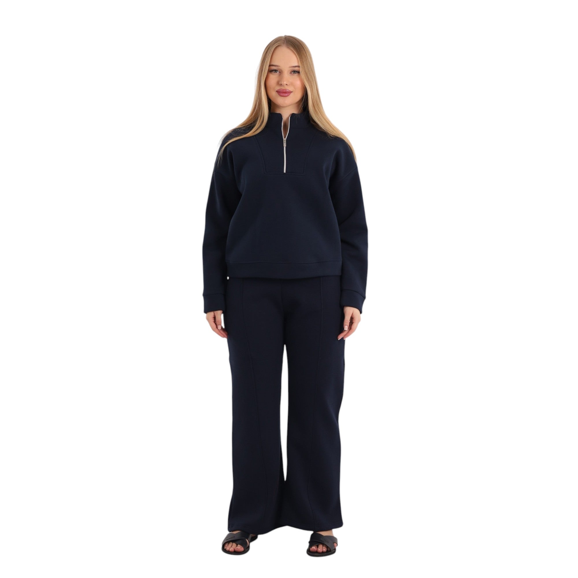Farah Zip-Neck Pajama Set | FW26