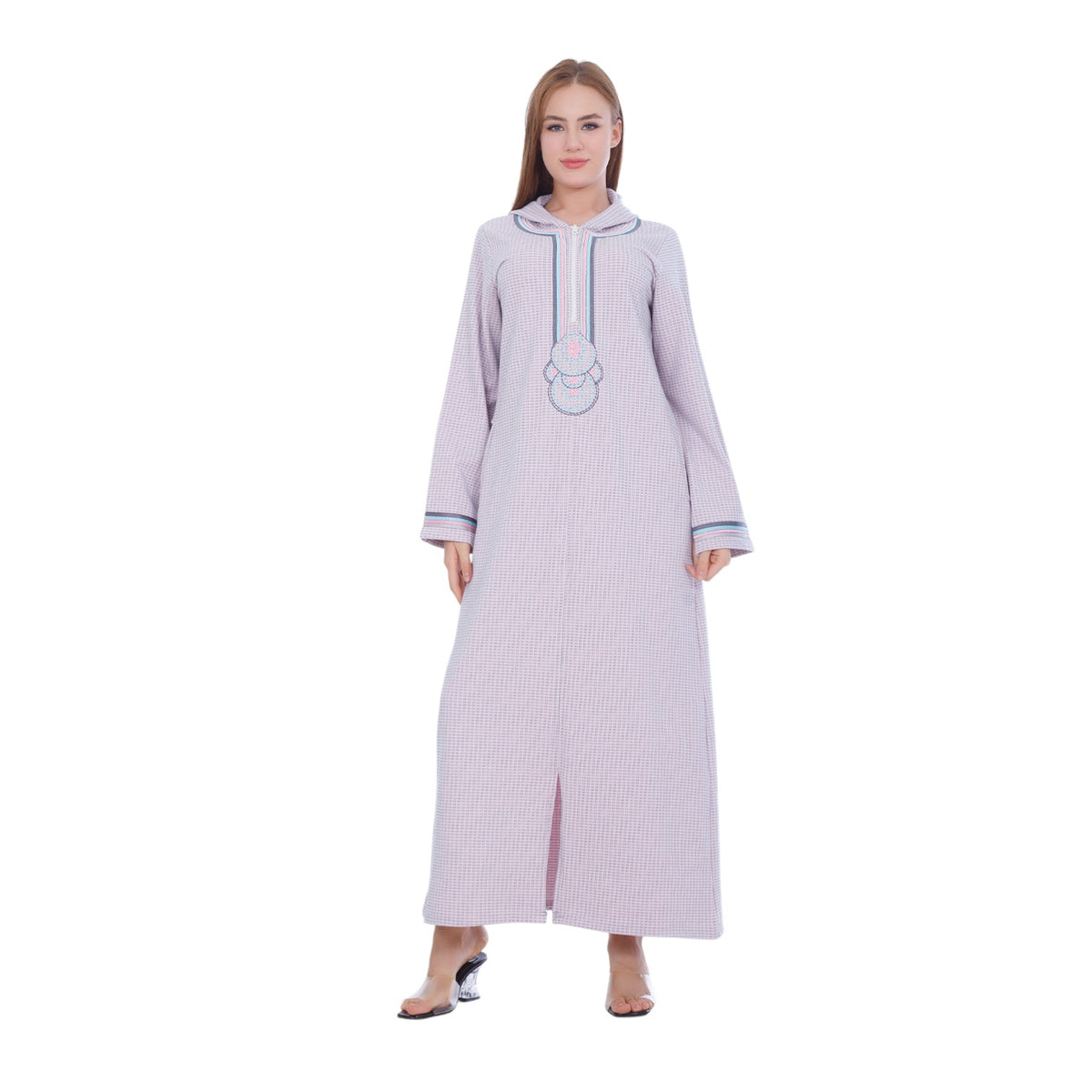 Layan Hooded Embroidered Melton Abaya | FW26
