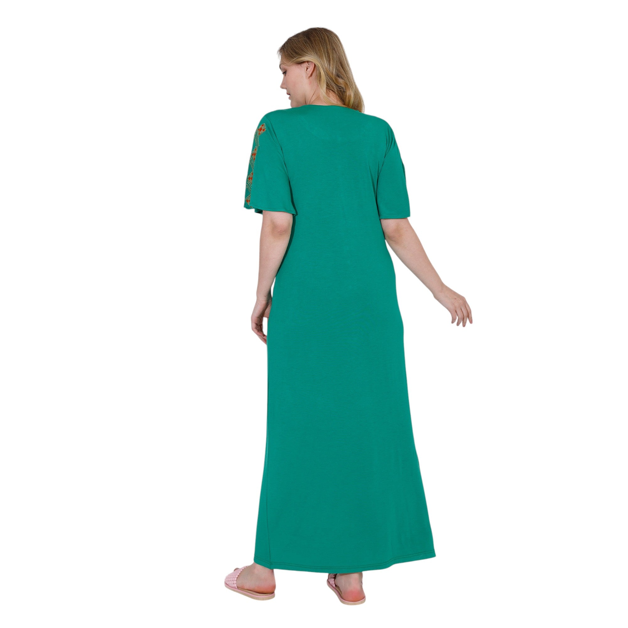 Embroidered Patterned Nightgown