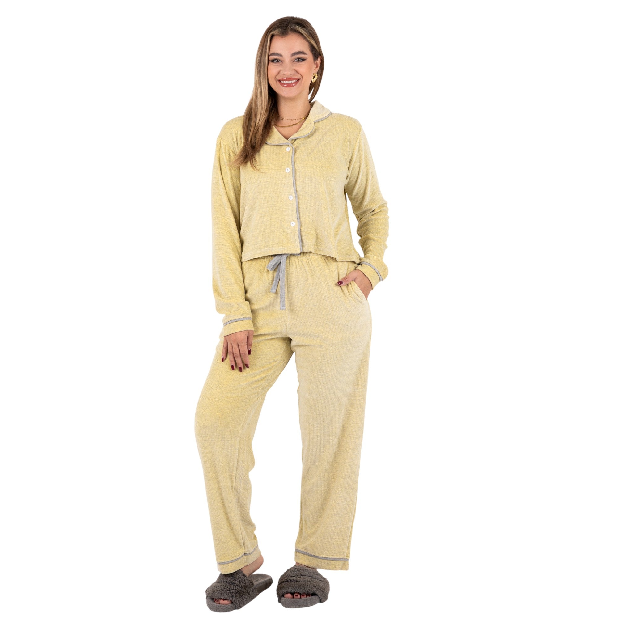 Classic Velvet Pajama Set – Elegant Comfort for Every Season