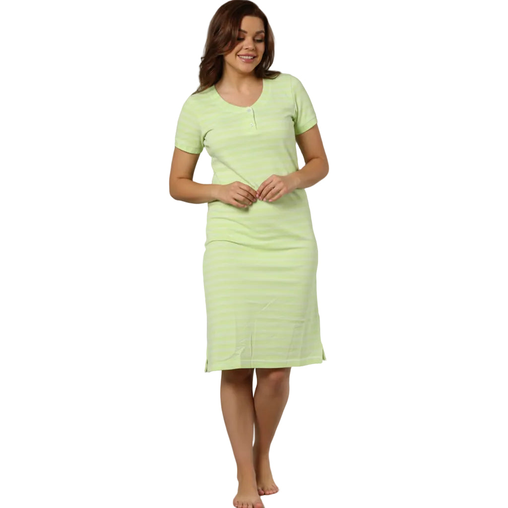 Casual Striped Nightgown
